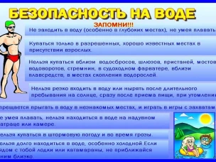 Безопасность людей на водных объектах