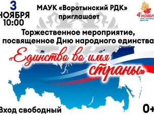 Торжественное мероприятие, посвященное Дню народного единства «Единство во имя страны»