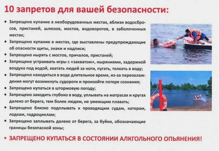 ПАМЯТКИ ПО ПРАВИЛАМ БЕЗОПАСНОСТИ ПОВЕДЕНИЯ НА ВОДОЁМАХ